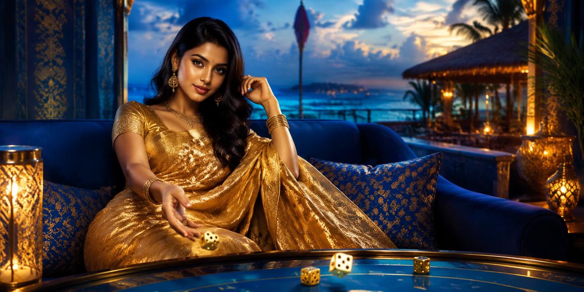 সেন্ট মার্টিনে শাড়ি পরা ব্যবহারকারী ডাইস গেম খেলছেন